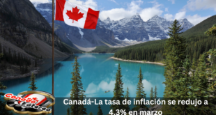 Canadá-La tasa de inflación se redujo a 4.3% en marzo